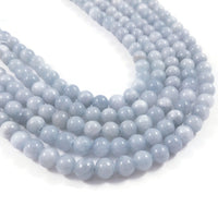 Blue Chalcedony Round Gemstone Beads