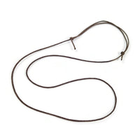 5 Adjustable cord necklaces, Brown waxed cotton string 1mm