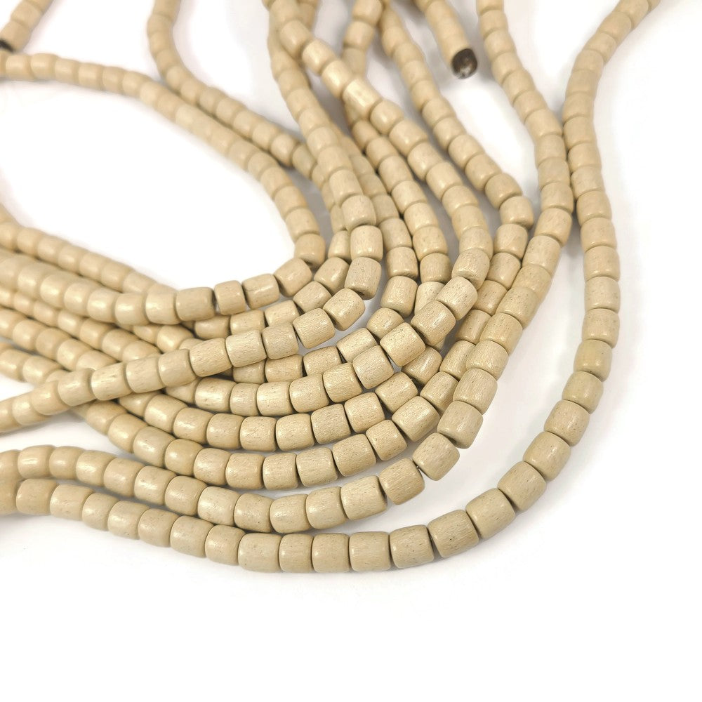 6mm exotic wood tube beads