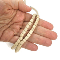 6mm exotic wood tube beads