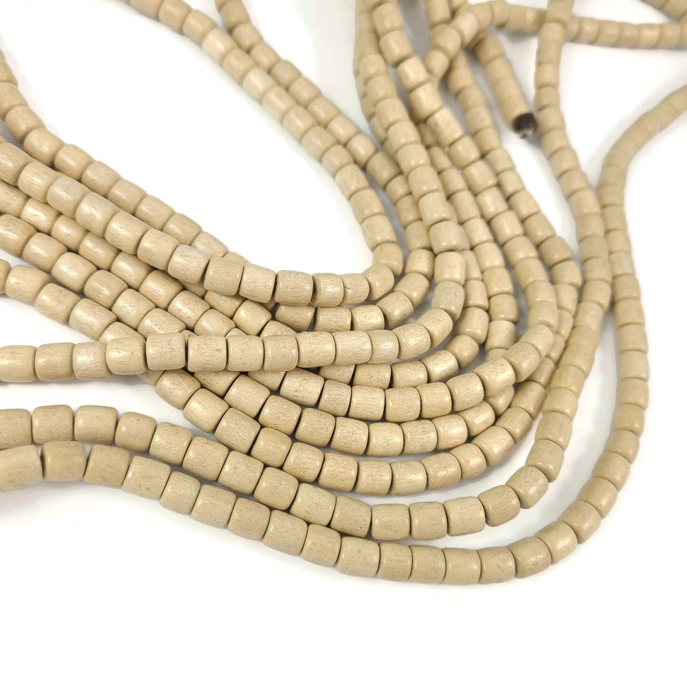6mm exotic wood tube beads