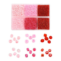 2mm glass seed beads kit, 4500 assorted beads 12/0