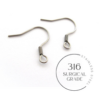 50 pièces (25 paires) crochets pour boucle d'oreille en acier inoxydable hypoallergénique
