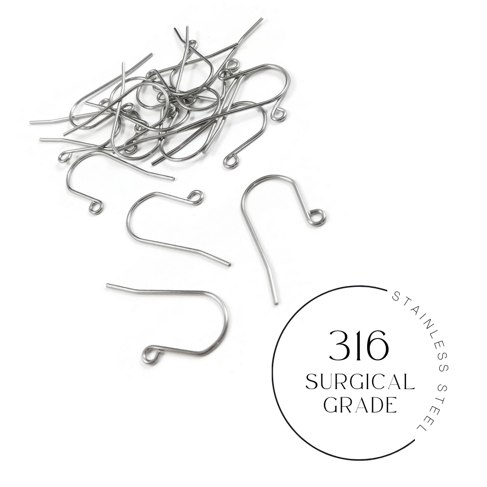 Crochets en acier inoxydable chirurgical pour boucles d'oreilles minimalistes