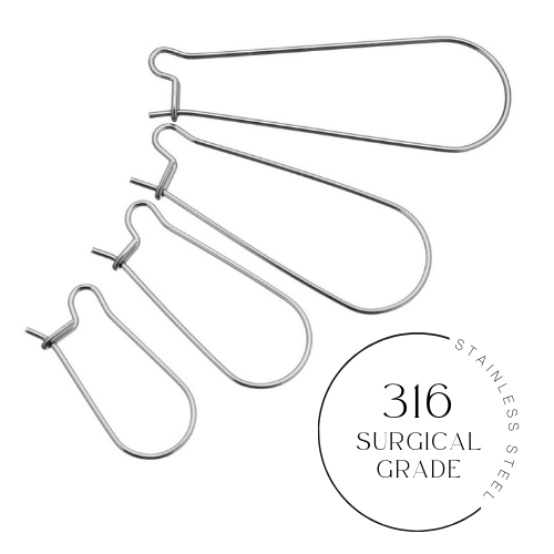 50 crochets pour boucle d'oreille en acier inoxydable hypoallergénique