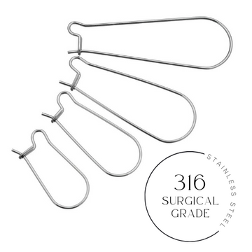 50 crochets pour boucle d'oreille en acier inoxydable hypoallergénique