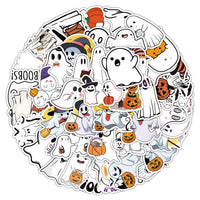 50 autocollants fantômes d'Halloween en vinyle