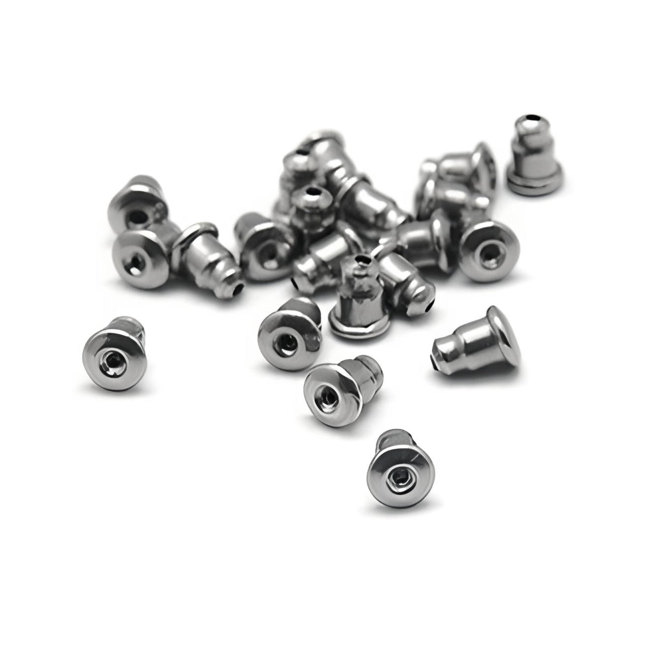 Stoppeurs pour crochets ou tiges de boucle d'oreille - acier inoxydable hypoallergénique