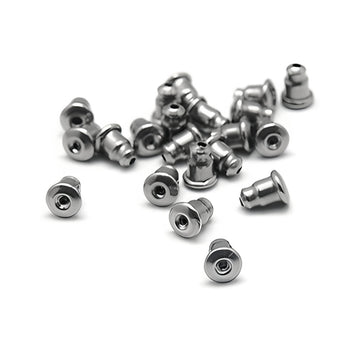 Stoppeurs pour crochets ou tiges de boucle d'oreille - acier inoxydable hypoallergénique