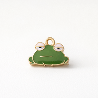 1 breloque grenouille émaillée