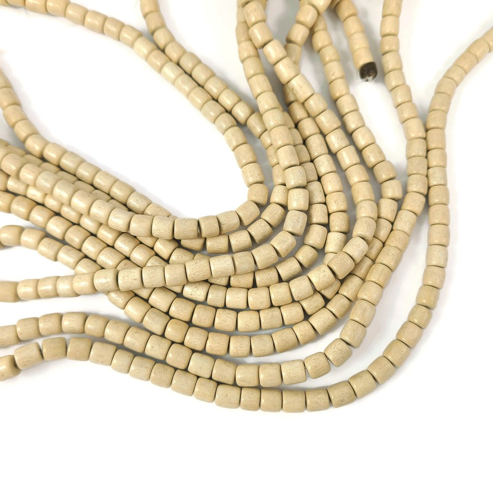 6mm exotic wood tube beads