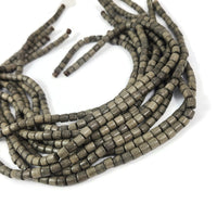 6mm exotic wood tube beads