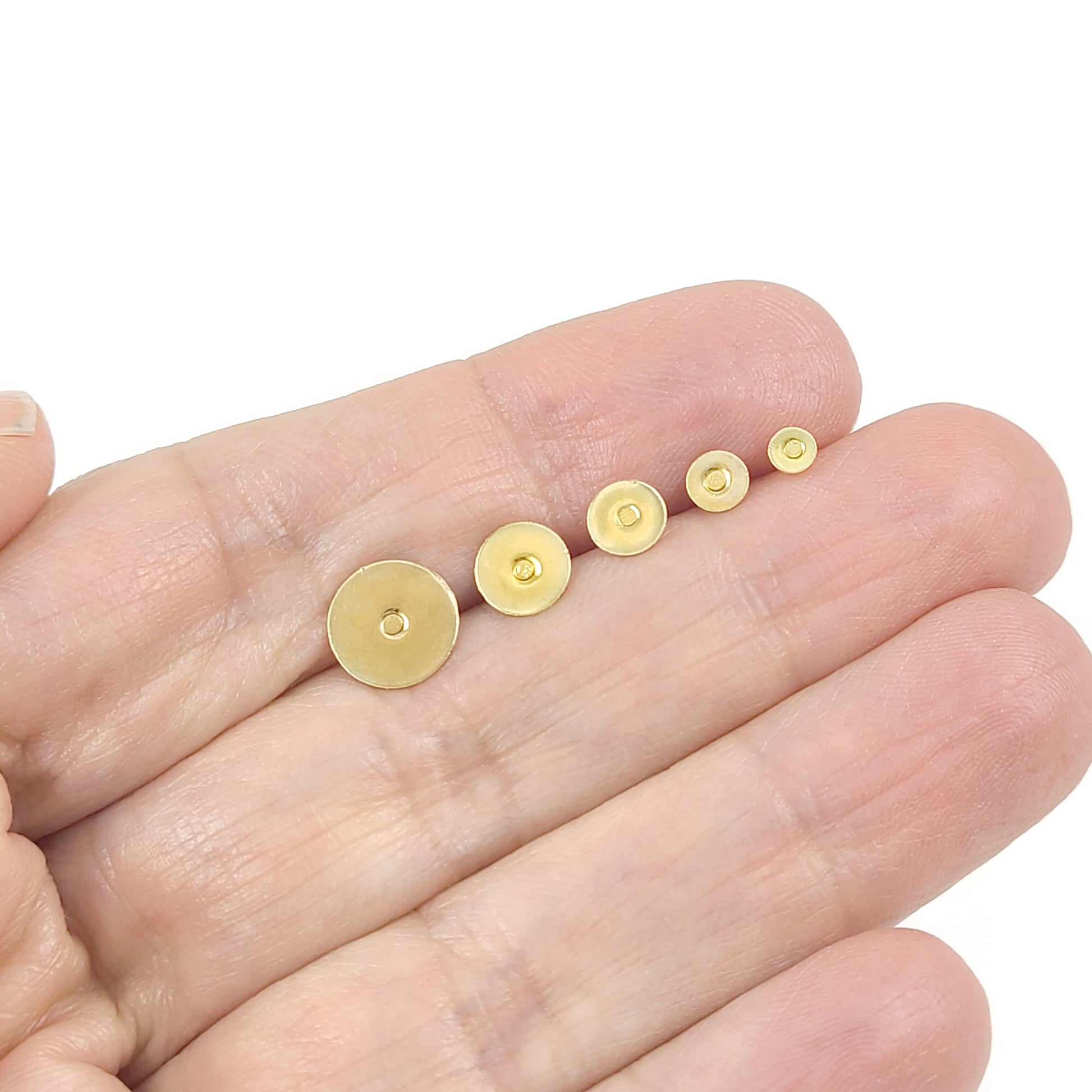 50 tiges pour boucle d'oreille en acier inoxydable or