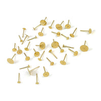 50 tiges pour boucle d'oreille en acier inoxydable or