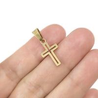 1 stainless steel cross pendant 18mm