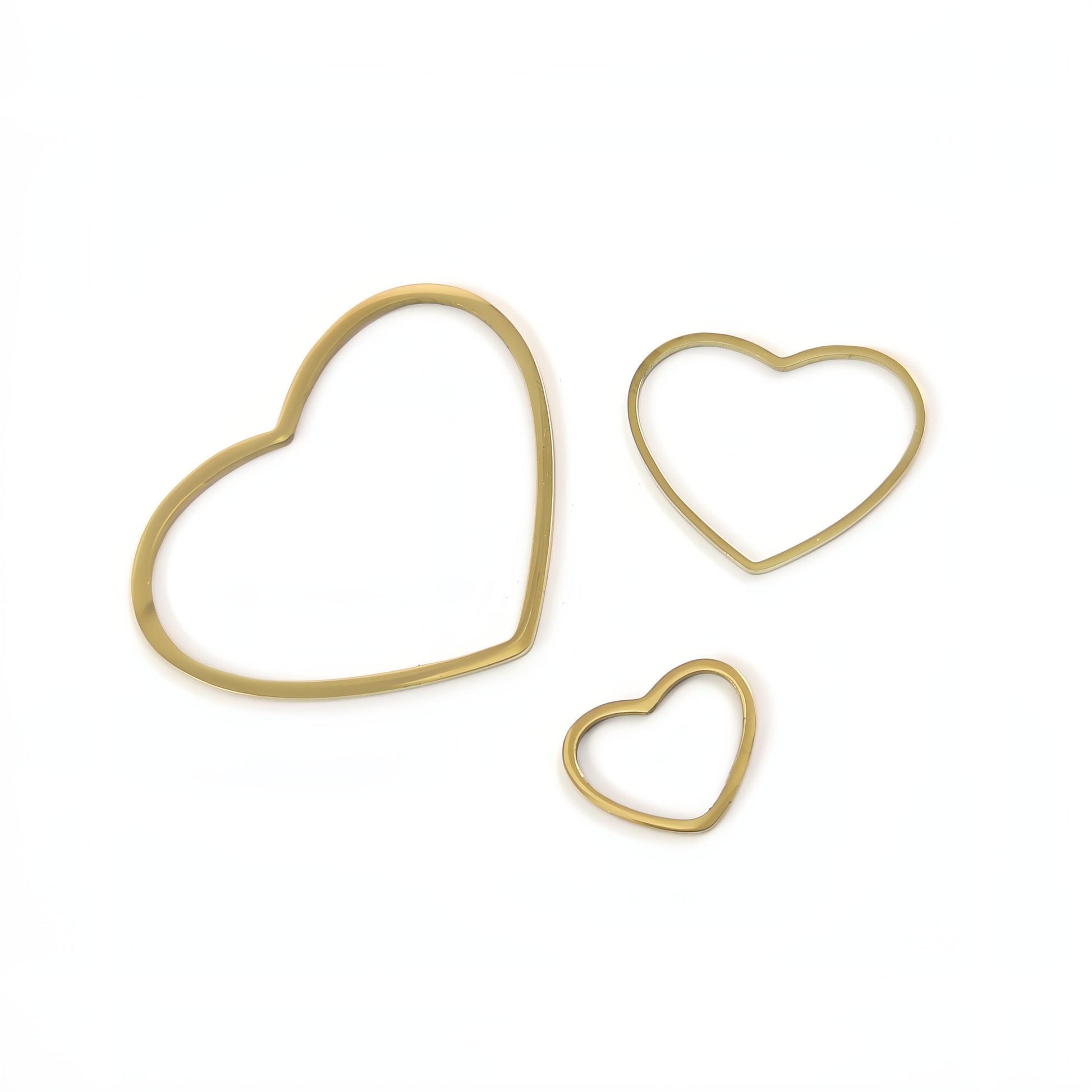 1 Heart Stainless Steel Linking Ring