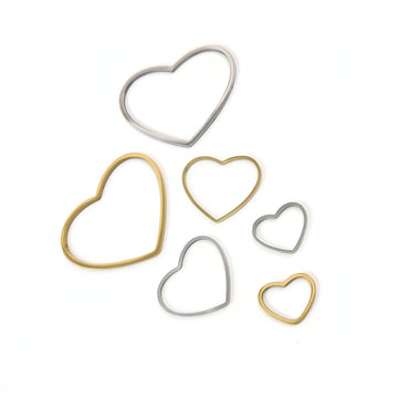 1 Heart Stainless Steel Linking Ring