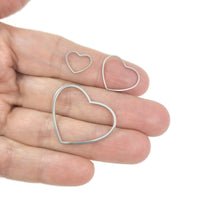 1 Heart Stainless Steel Linking Ring