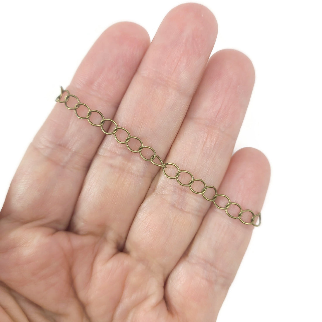 10 Extensions bronze pour bijoux - Chaine de 70mm