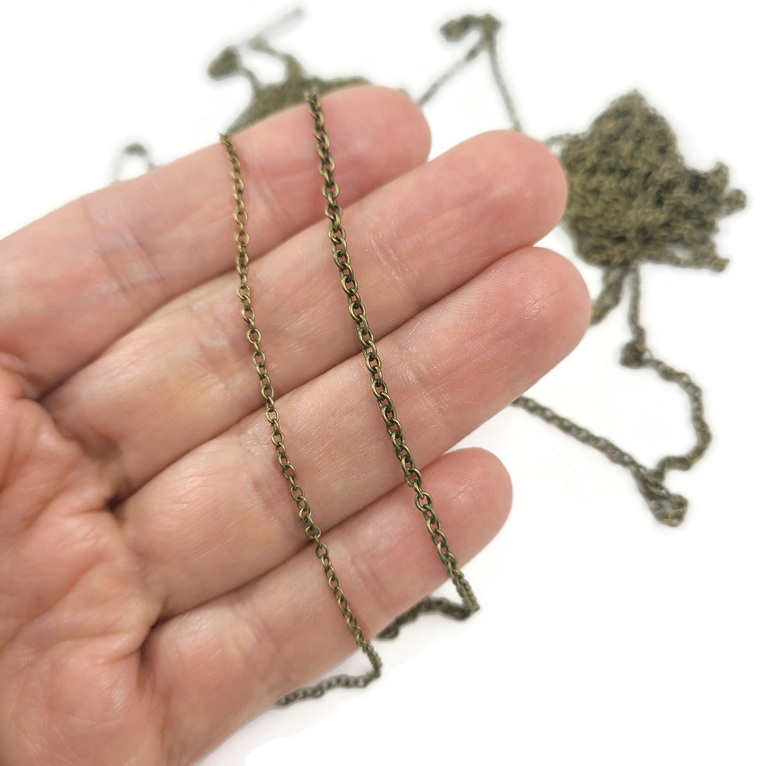 Chaine câble ovale bronze