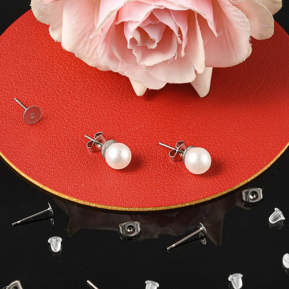 Earring making kit, Posts and backs 400pcs, Stainless steel jewelry findings