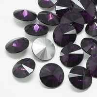 10 pointed back rivoli glass rhinestone 12mm