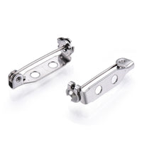 10 fermoirs pour broche en acier inoxydable