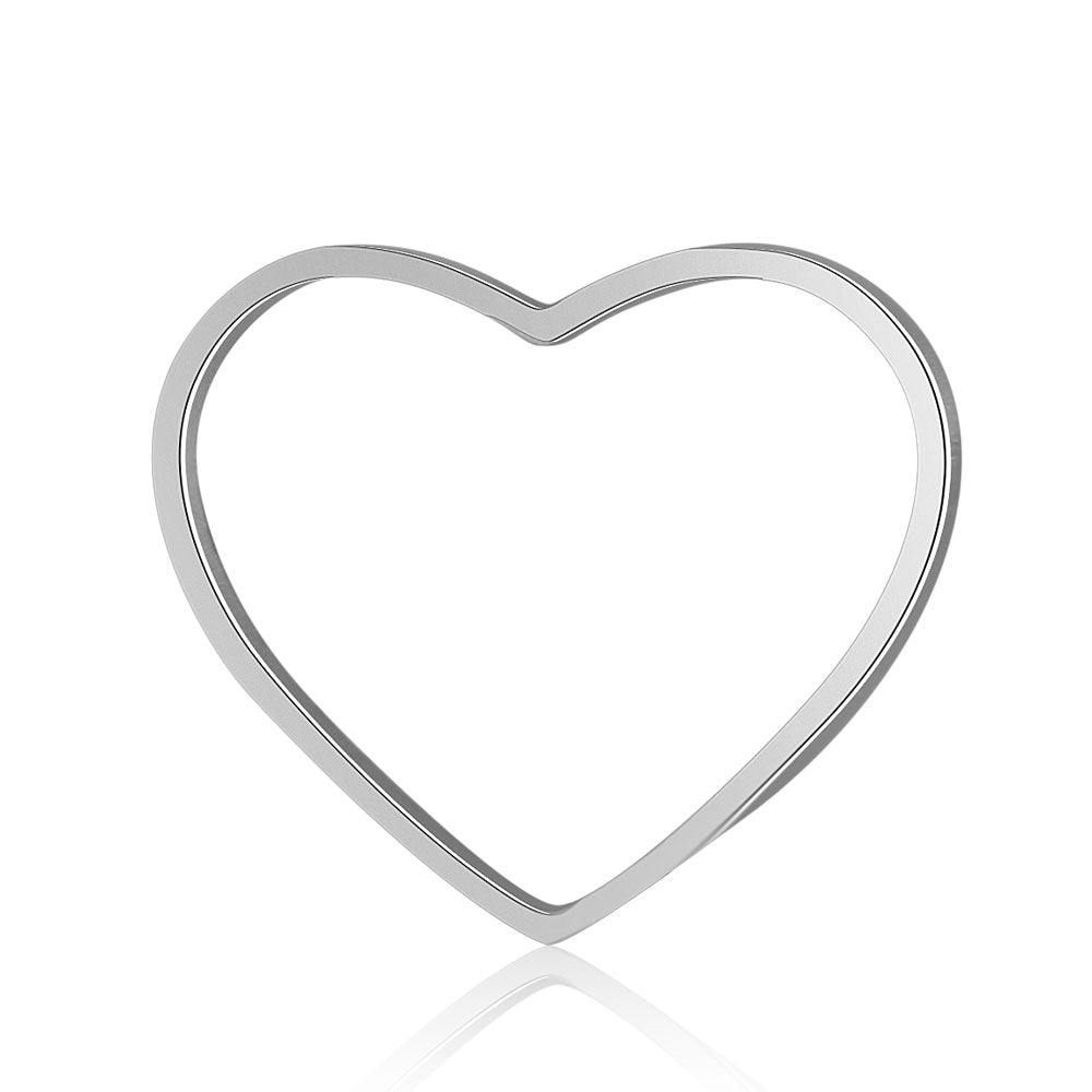 1 Heart Stainless Steel Linking Ring