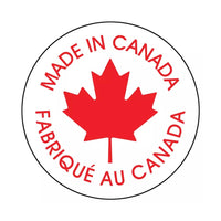 50 Made In Canada Labels - round sticker tags 1"