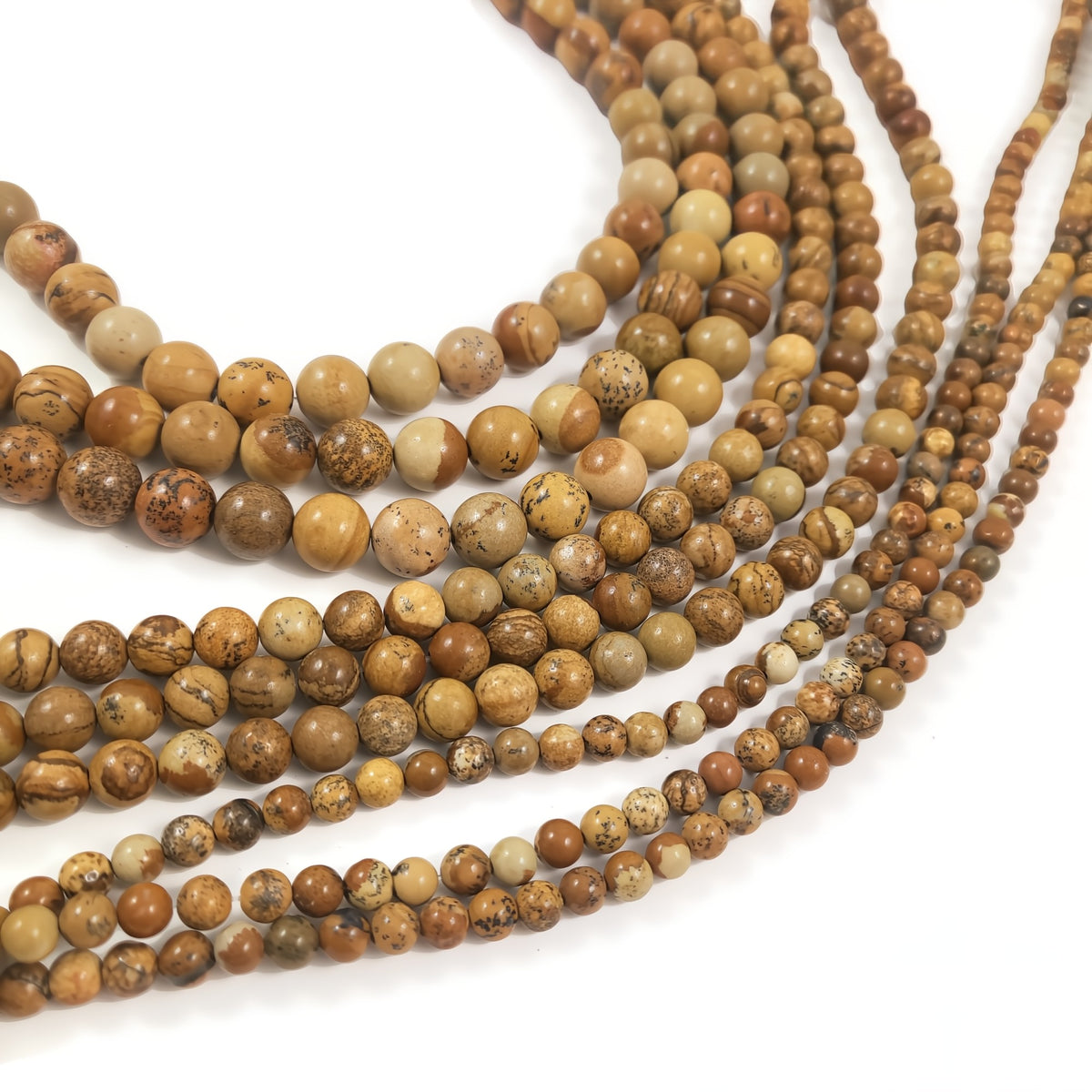 Perles en Pierres Naturelles Picture Jasper Rondes