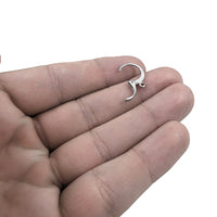 10 pièces (5 paires) crochets ronds pour boucle d'oreille en acier inoxydable hypoallergénique