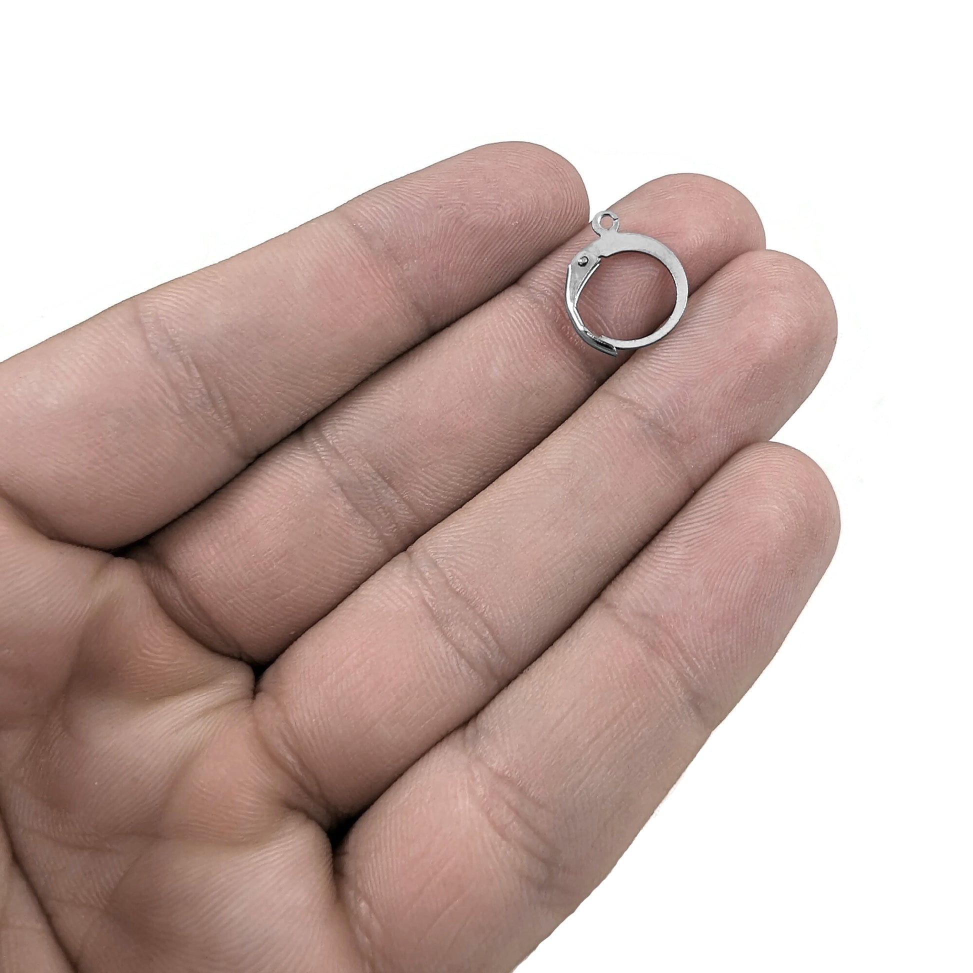 10 pièces (5 paires) crochets ronds pour boucle d'oreille en acier inoxydable hypoallergénique