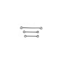 50 Stainless steel double sided eyepins - 19, 21 or 30mm - Hypoallergenic jewelry findings