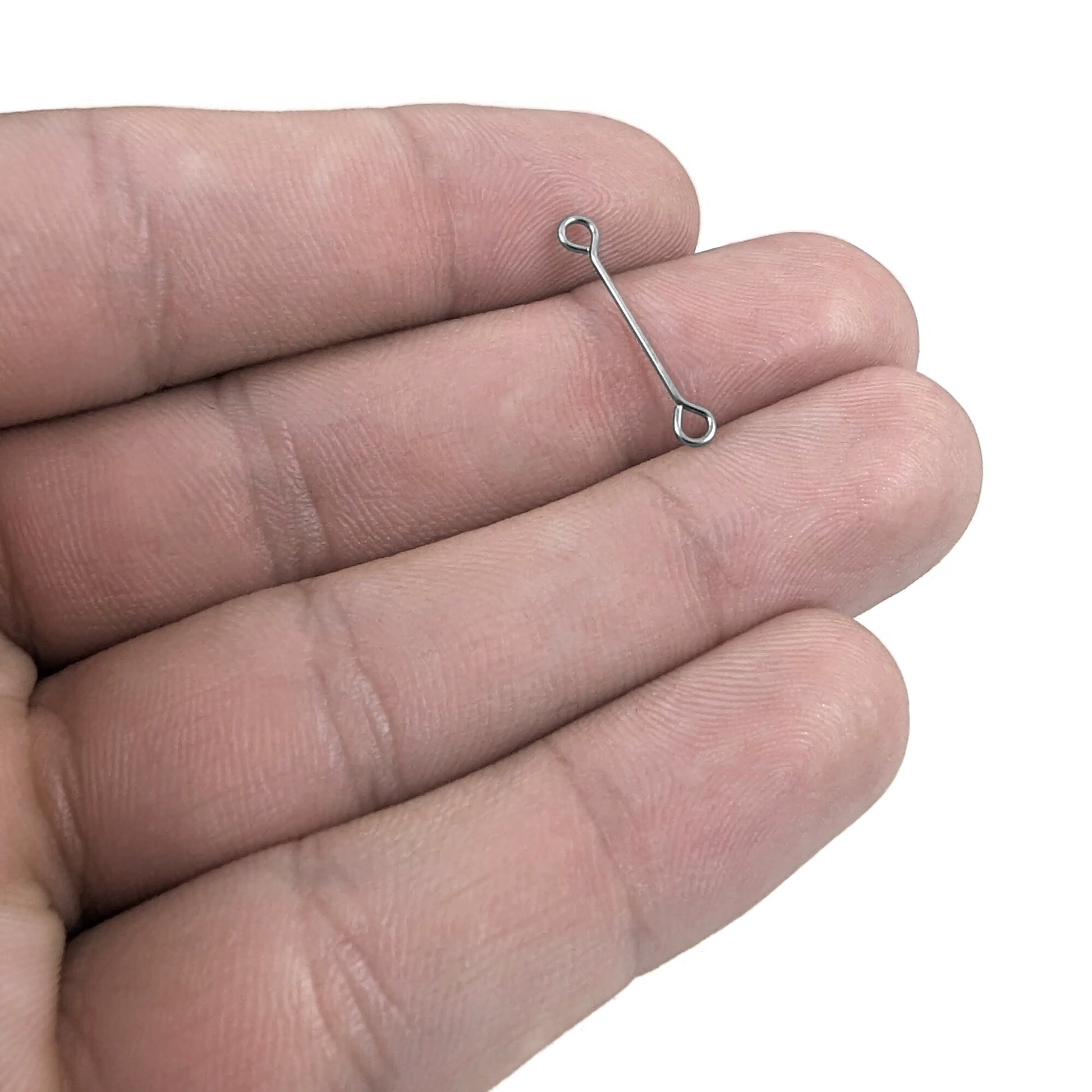 50 Stainless steel double sided eyepins - 19, 21 or 30mm - Hypoallergenic jewelry findings
