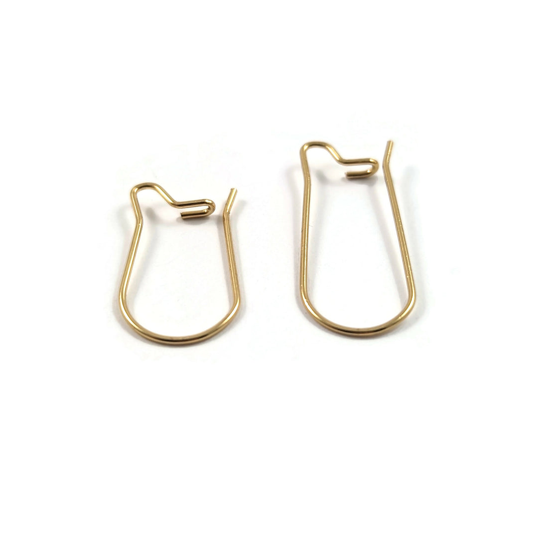 10 pièces (5 paires) crochets pour boucle d'oreille en acier inoxydable plaqué or véritable 18 CT