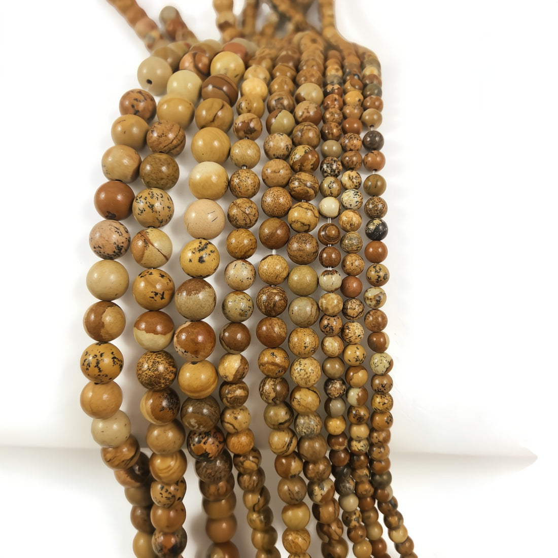 Perles en Pierres Naturelles Picture Jasper Rondes