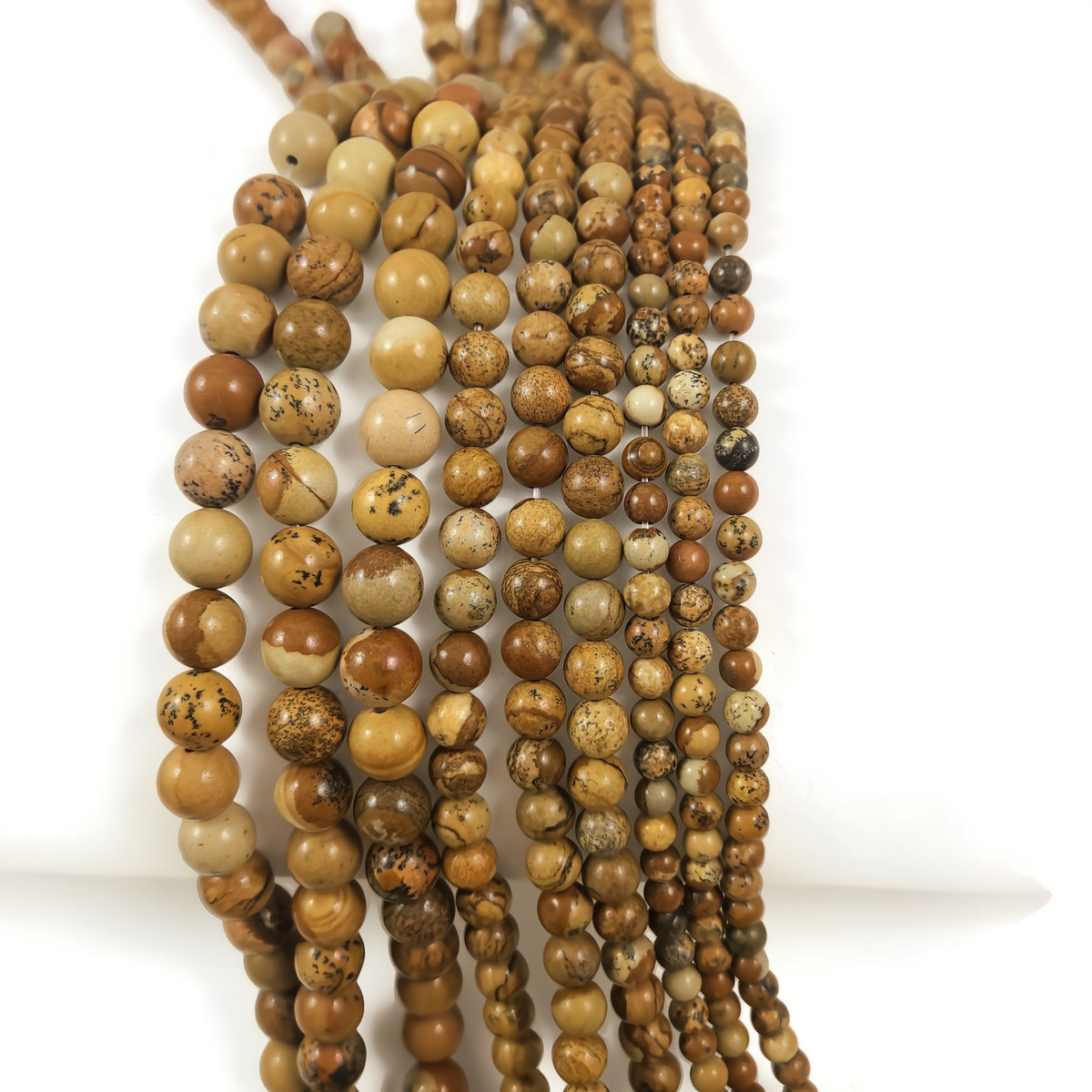 Perles en Pierres Naturelles Picture Jasper Rondes