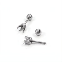 2 supports de strass pour boucles d'oreilles à vis 