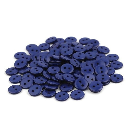 25 Boutons en résine de 10mm - Choisissez votre couleur: bleu, rouge, gris, rose, beige, mauve