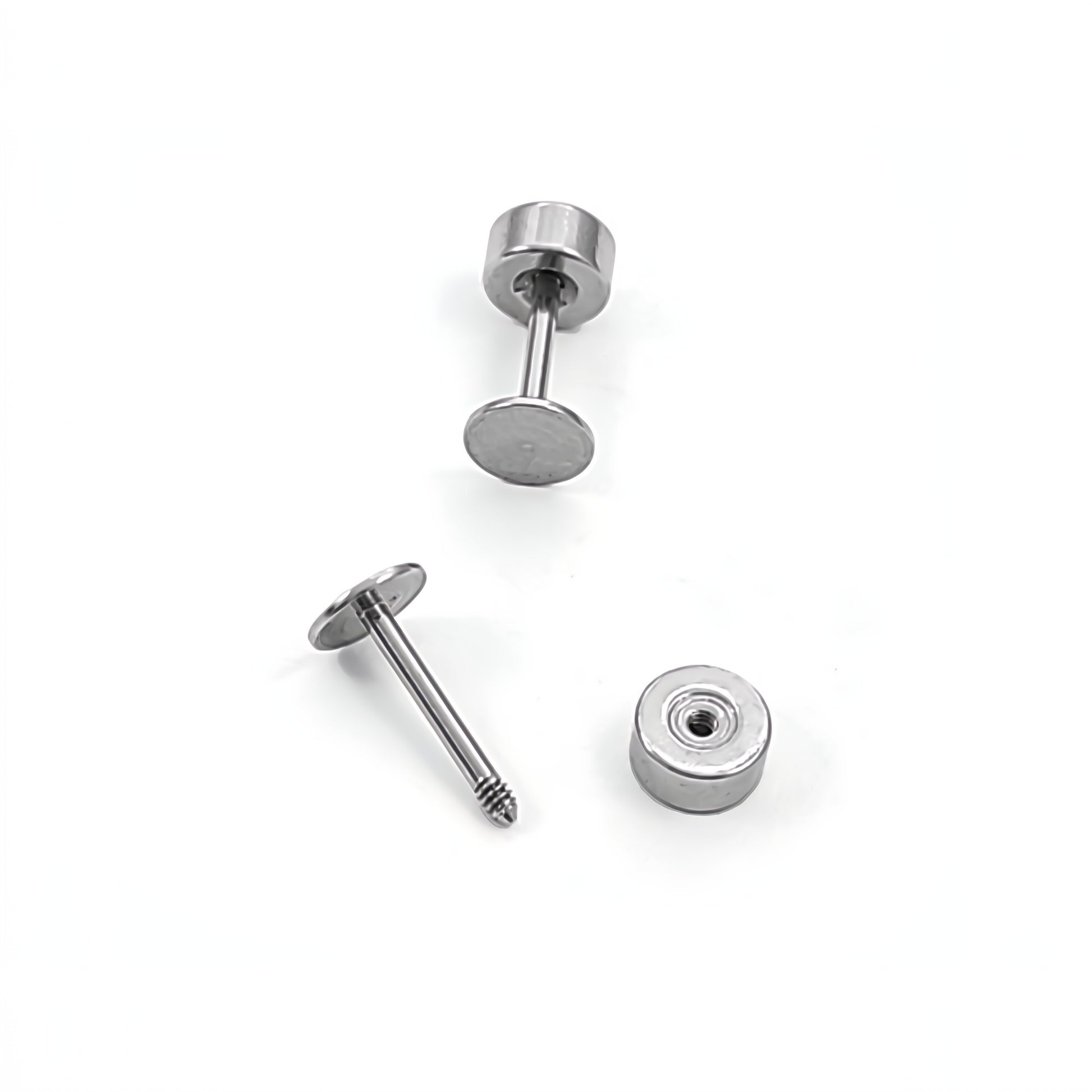 2 tiges à vis pour boucles d'oreilles