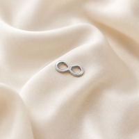 10 petits connecteurs infinis en acier inoxydable 10 x 5mm