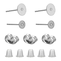 Earring making kit, Posts and backs 400pcs, Stainless steel jewelry findings
