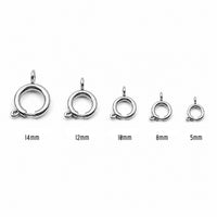 5 fermoirs argent en acier inoxydable