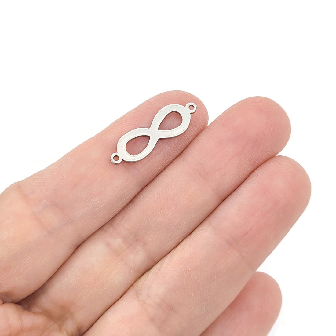 5 Stainless steel infinity connectors 22 x 7mm