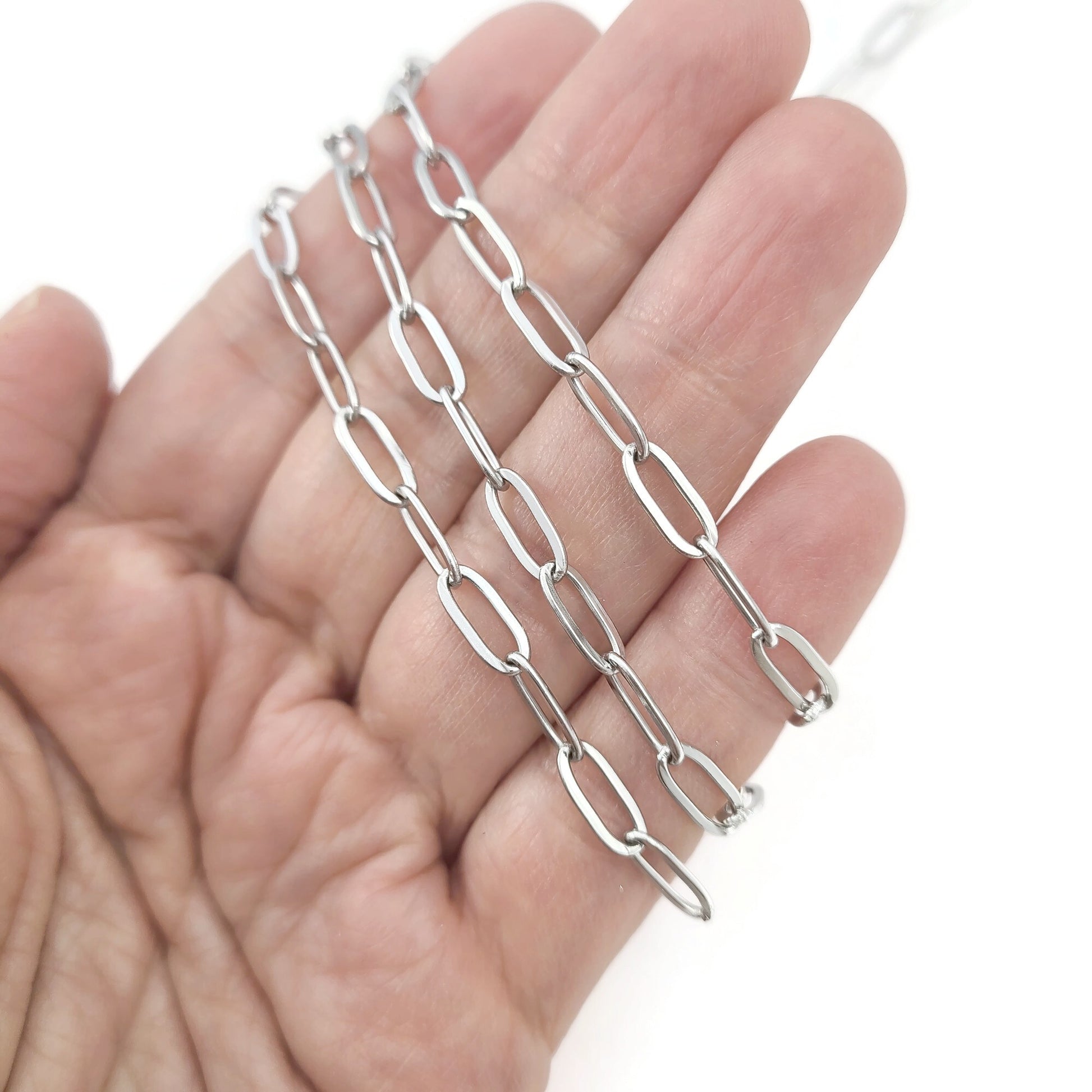 Chaîne trombone en acier inoxydable 10x4x1mm