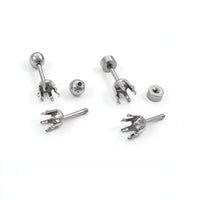 2 supports de strass pour boucles d'oreilles à vis 