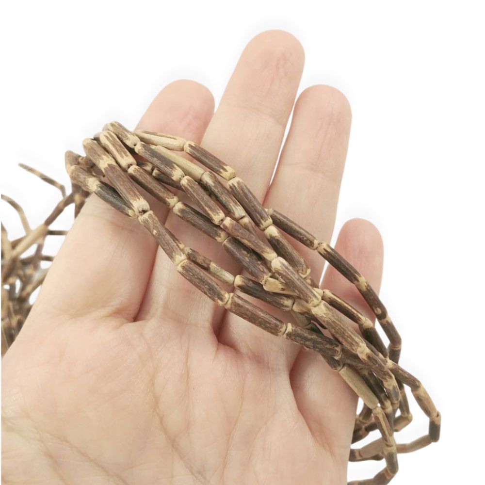 1 strand Wood Coconut Beads - Eco Friendly Tube Beads 15mm