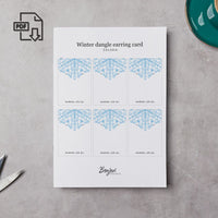 Winter Whimsy Earring Card Printables - Handmade with love