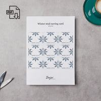Winter Whimsy Earring Card Printables - Handmade with love