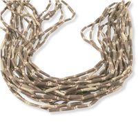 Perles tubes de bois de coco de 15mm